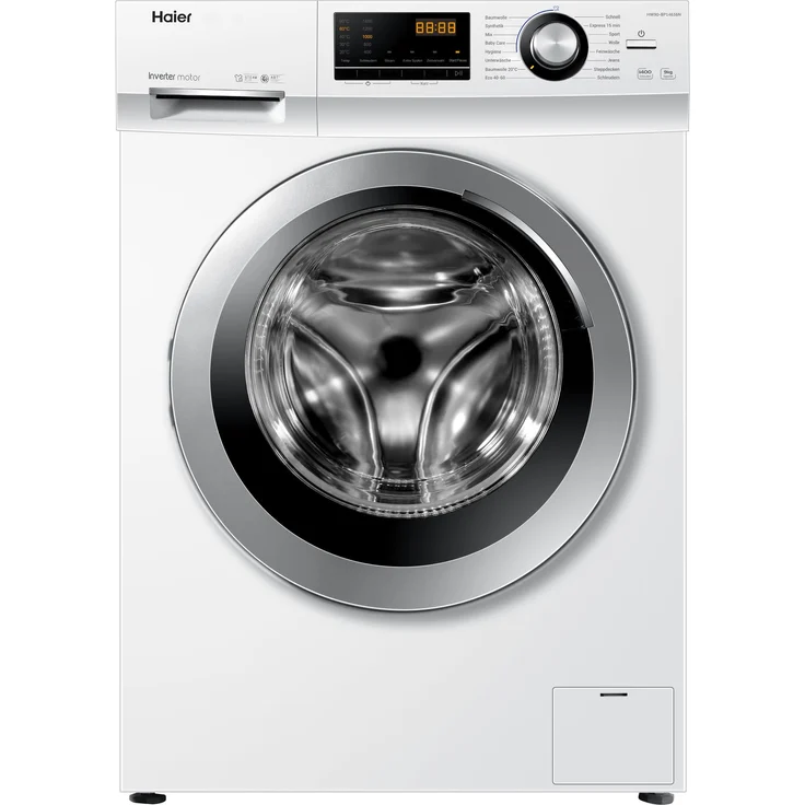 Haier HW90-BP14636N, Frontlader-Waschmaschine, A, Fassungsvermögen 9 kg, Standgerät, Breite 59,5 cm, Kindersicherung, Digital-Display – Bild 6