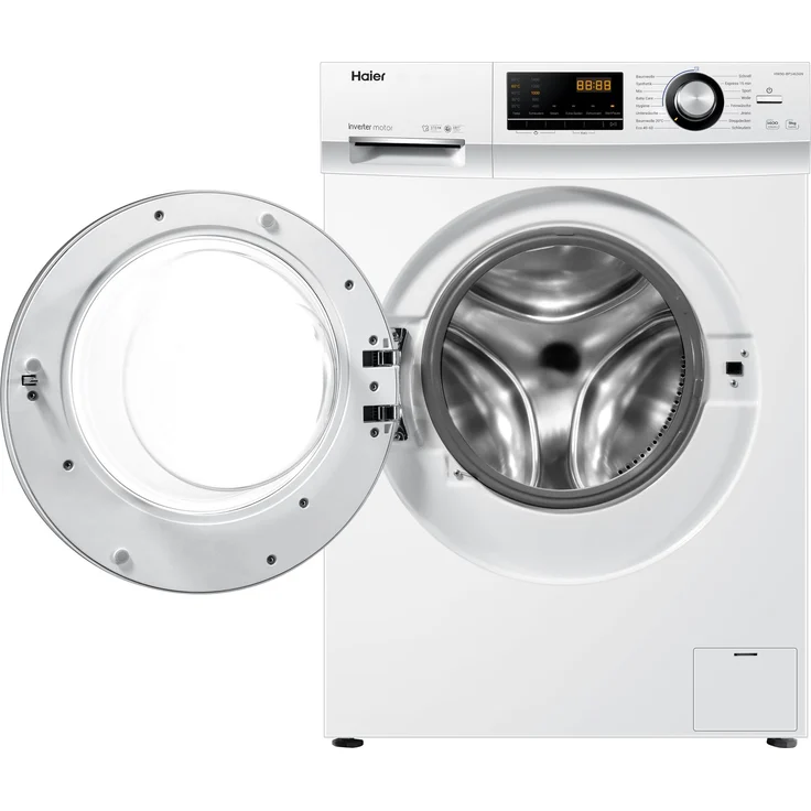 Haier HW90-BP14636N, Frontlader-Waschmaschine, A, Fassungsvermögen 9 kg, Standgerät, Breite 59,5 cm, Kindersicherung, Digital-Display – Bild 9