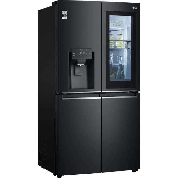 LG GMX945MC9F Side-by-Side-Kühlschrank, freistehend, schwarz, Total NoFrost, Wasser- und Eiswürfelspender, Festwasseranschluss, Door-in-Door, Schnellgefrieren, LED, Breite 91.2 cm – Bild 12