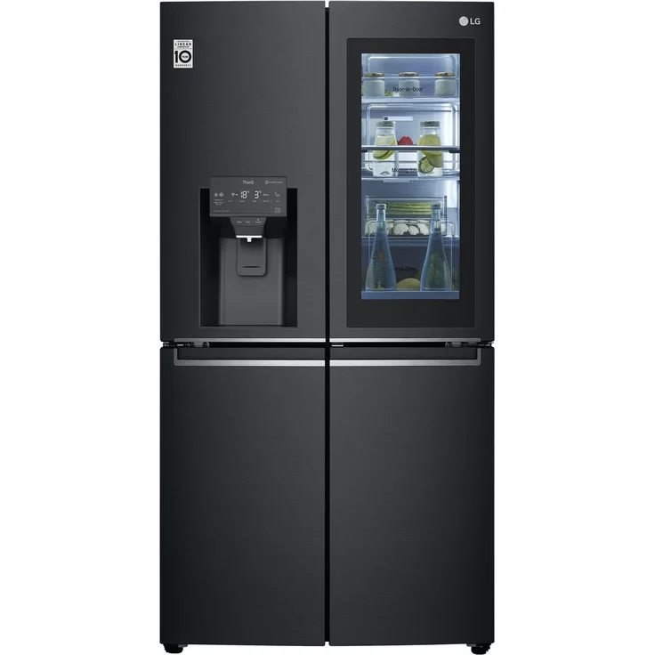 LG GMX945MC9F Side-by-Side-Kühlschrank, freistehend, schwarz, Total NoFrost, Wasser- und Eiswürfelspender, Festwasseranschluss, Door-in-Door, Schnellgefrieren, LED, Breite 91.2 cm – Bild 7