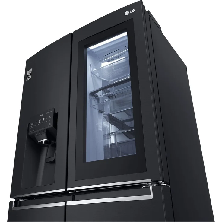 LG GMX945MC9F Side-by-Side-Kühlschrank, freistehend, schwarz, Total NoFrost, Wasser- und Eiswürfelspender, Festwasseranschluss, Door-in-Door, Schnellgefrieren, LED, Breite 91.2 cm – Bild 11