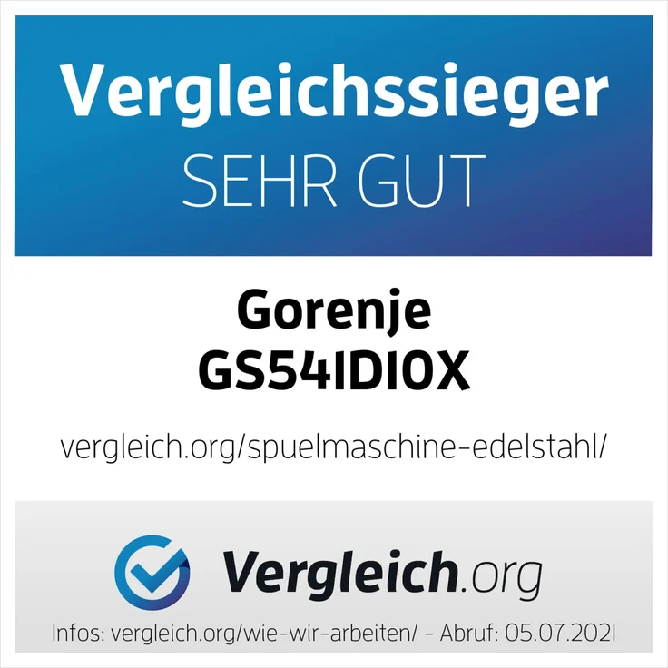 Gorenje GS541D10X, Geschirrspüler, D, Geräuschemissionsklasse C, Geräuschemissionen 45 Dezibel – Bild 14