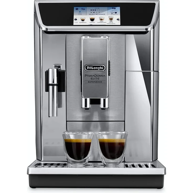 De'Longhi ECAM 650.85.MS Kaffeevollautomat, Tassenwärmer, Timer, 1450 Watt, silber, mit Milchsystem und integriertem Mahlwerk – Bild 1