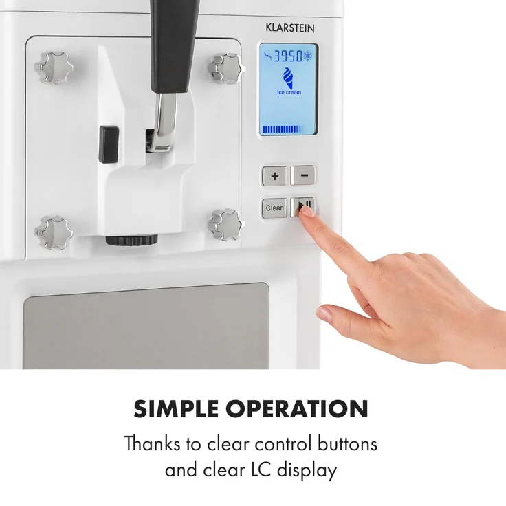 Klarstein Sweet Sundae Eiscrememaschine Kompressor, 200W, 1,5l Edelstahl weiß - Preisvergleich – Bild 7