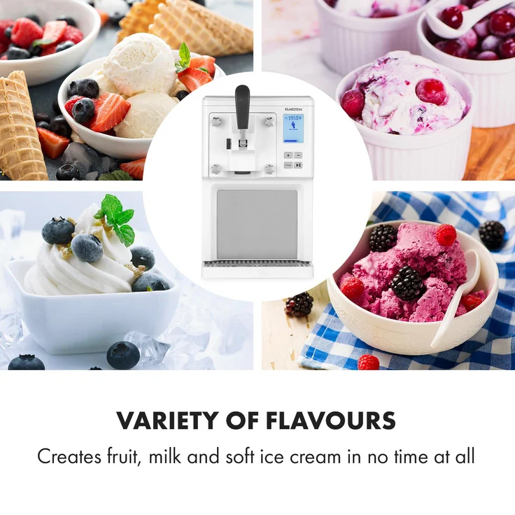 Klarstein Sweet Sundae Eiscrememaschine Kompressor, 200W, 1,5l Edelstahl weiß - Preisvergleich – Bild 4