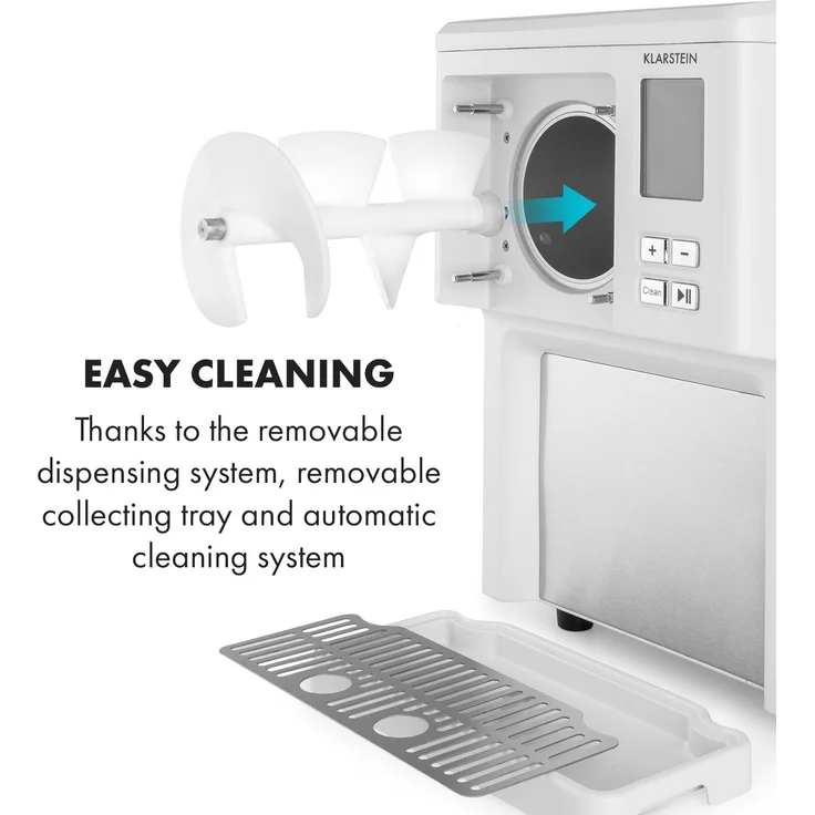Klarstein Sweet Sundae Eiscrememaschine Kompressor, 200W, 1,5l Edelstahl weiß - Preisvergleich – Bild 8