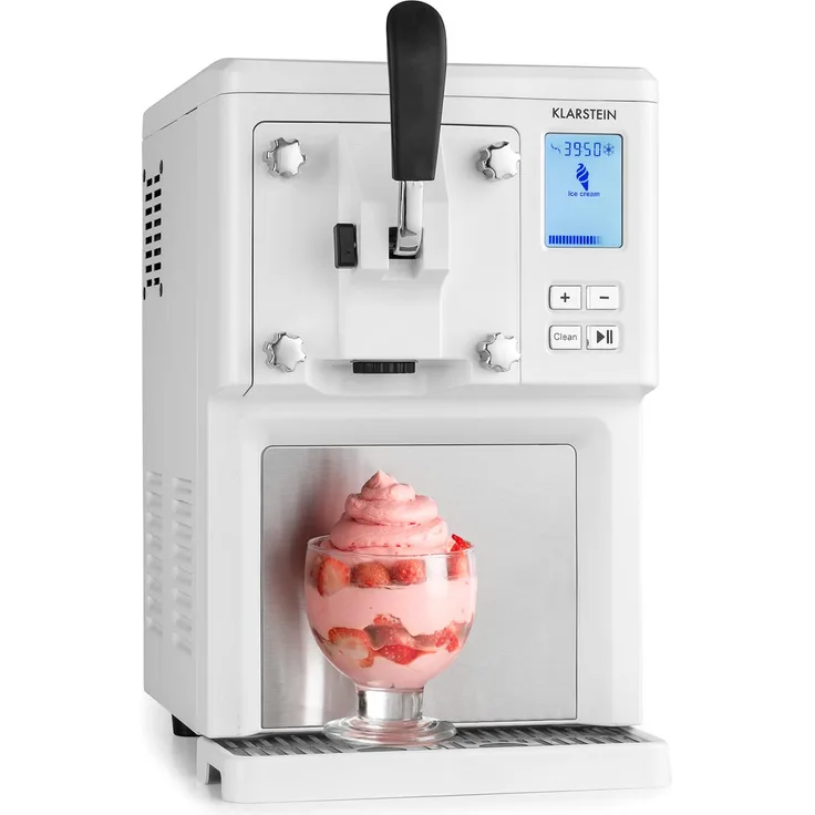 Klarstein Sweet Sundae Eiscrememaschine Kompressor, 200W, 1,5l Edelstahl weiß - Preisvergleich