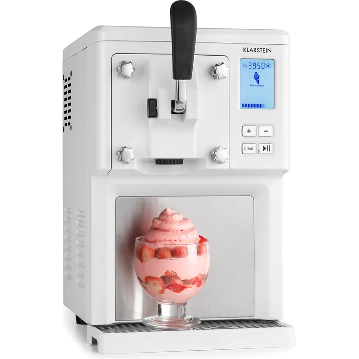 Klarstein Sweet Sundae Eiscrememaschine Kompressor, 200W, 1,5l Edelstahl weiß - Preisvergleich – Bild 1