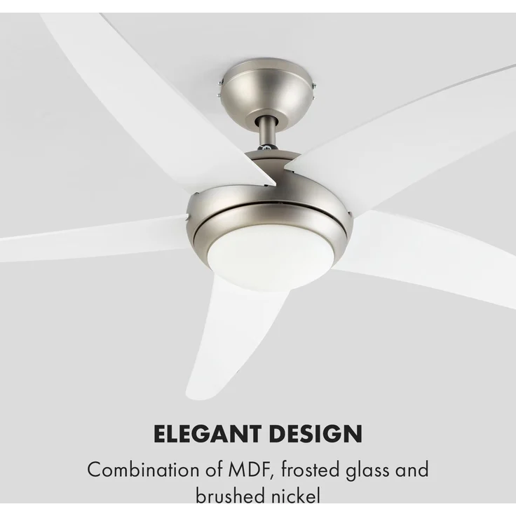 Bolero 2-in-1-Deckenventilator 134cm Leuchte 55W Fernbedienung weiß – Bild 6