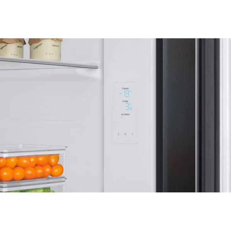 Samsung RS6GA8521B1 EG Side-by-Side-Kühlschrank, freistehend, Premium Black Steel, NoFrost, Wasser- und Eiswürfelspender, Wassertank, Schnellgefrieren, Breite 91.2 cm – Bild 14