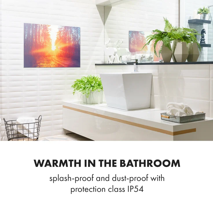 Klarstein Wonderwall Air Art Infinite 580 Infrarotheizung Bild 90x60cm 580W Wand Fernbedienung, Infrarotheizung – Bild 6