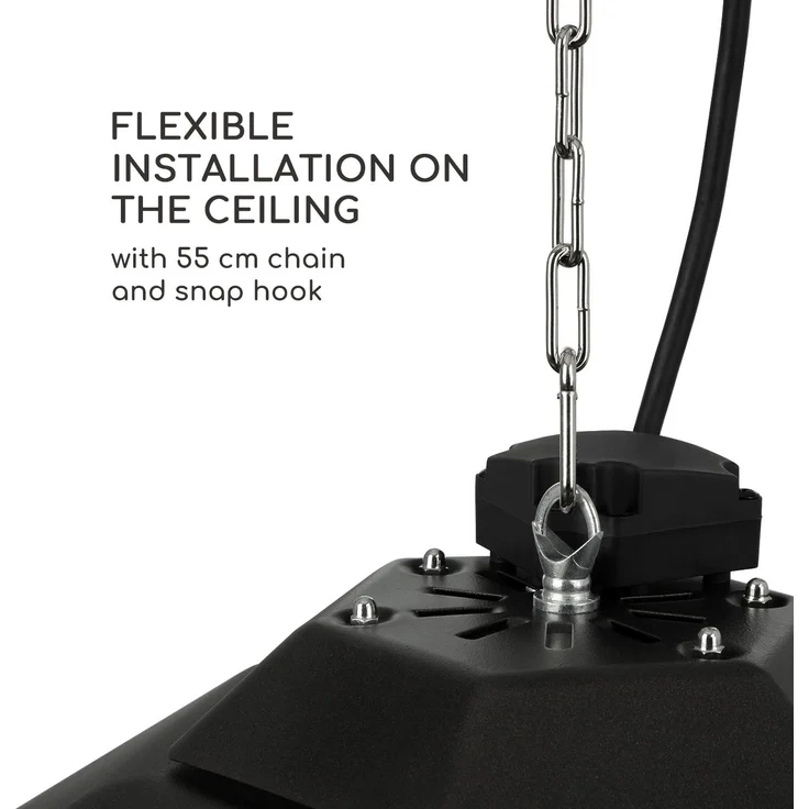 Blumfeldt Heat Hexa Infrarot-Heizstrahler 800-1200-2000W Halogen IP34 LED schwarz, Heizstrahler – Bild 8
