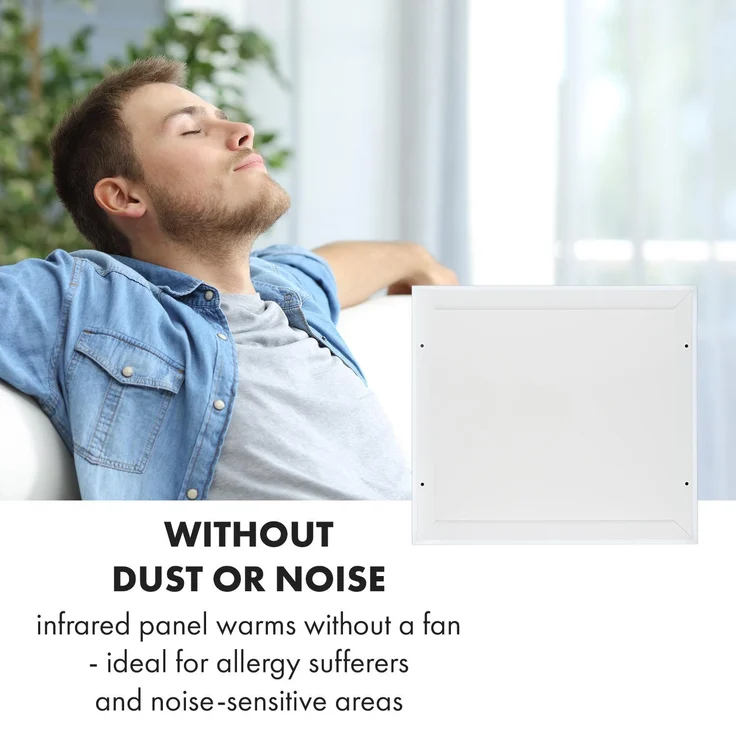 Klarstein Midnight Sun Decken-Infrarotheizung 70,5 x 70,5 cm 350 W, Infrarotheizung – Bild 8