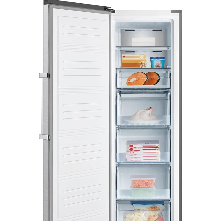 Hisense FV354N4BIE Gefrierschrank, freistehend, silber, NoFrost, LED, Breite 59.5 cm, Energieklasse E – Bild 7