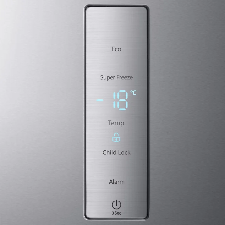 Hisense FV354N4BIE Gefrierschrank, freistehend, silber, NoFrost, LED, Breite 59.5 cm, Energieklasse E – Bild 4