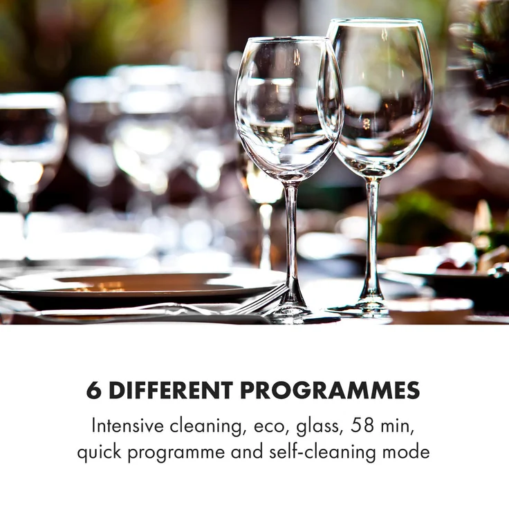 Klarstein Amazonia, Tischspülmaschine, F, Geräuschemissionsklasse D, Geräuschemissionen 58 Dezibel – Bild 6