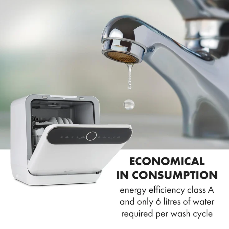 Klarstein Amazonia, Tischspülmaschine, F, Geräuschemissionsklasse D, Geräuschemissionen 58 Dezibel – Bild 9