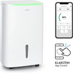 Klarstein DryFy Connect 30 Luftentfeuchter, WiFi Kompression 30l-24h, 25 bis 30 m² weiß 