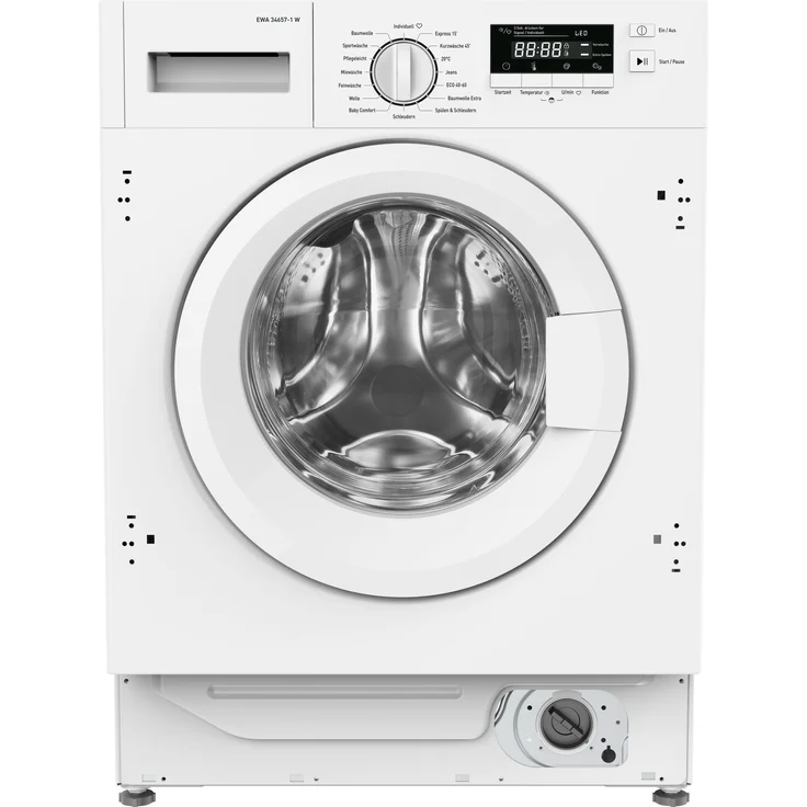 Amica EWA 34657-1 W, Frontlader-Waschmaschine, B, Fassungsvermögen 8 kg, Einbaugerät, Breite 59,5 cm, Aquastop, Mengenautomatik – Bild 3