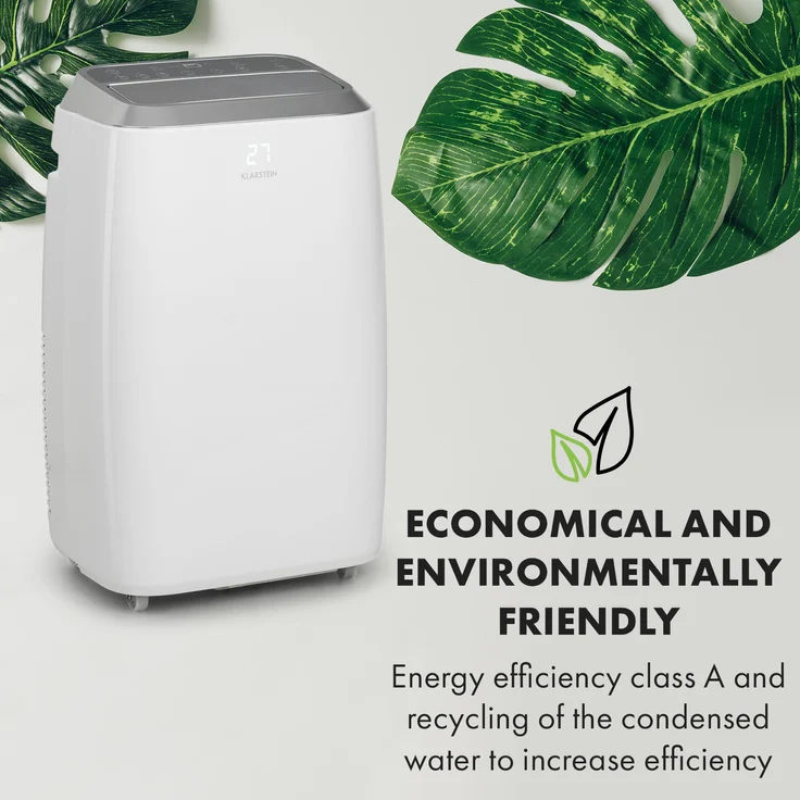 Klarstein 10034645 Iceblock Prosmart 12 mobile Klimaanlage 12.000 BTU-3,5 kW Luftdurchsatz 340 m³-h max. App-Control weiß 12.000 BTU – Bild 9