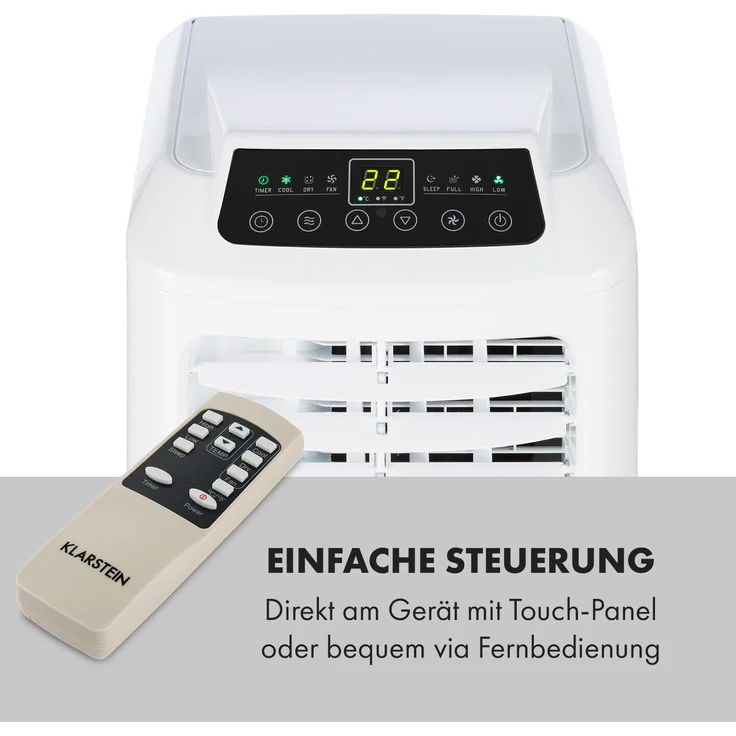 Klarstein 10035805 Pure Blizzard Smart 7k mobile Klimaanlage 7000 BTU-2,1 kW EEC A Fernbedienung Weiß – Bild 6