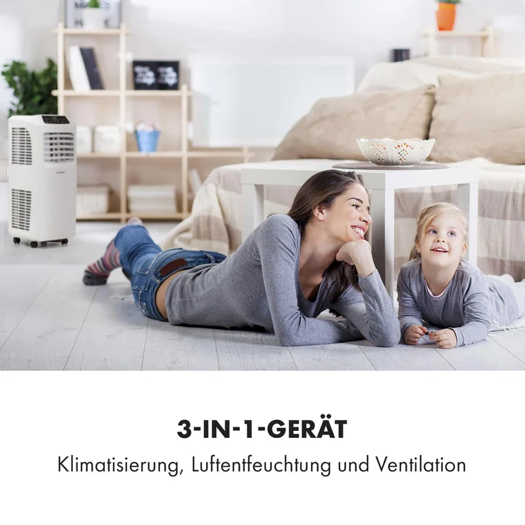 Klarstein 10035805 Pure Blizzard Smart 7k mobile Klimaanlage 7000 BTU-2,1 kW EEC A Fernbedienung Weiß – Bild 3