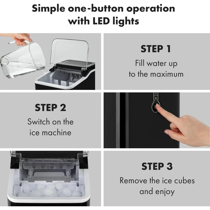 Klarstein Chillout Eiswürfelmaschine Bulleteis 12kg/24h Wassertank: 1,5 l – Bild 6