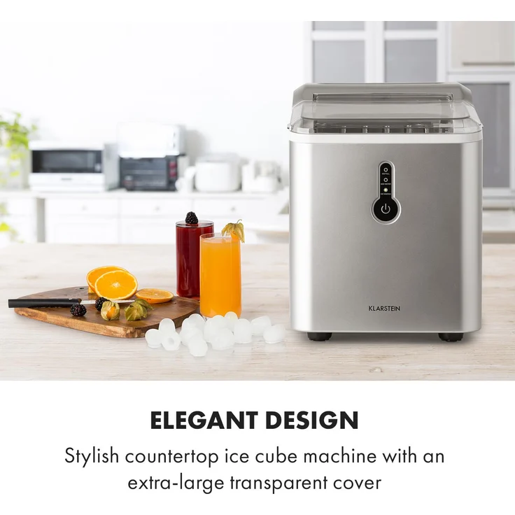 Klarstein Chillout Eiswürfelmaschine Bulleteis 12kg/24h Wassertank: 1,5 l – Bild 2