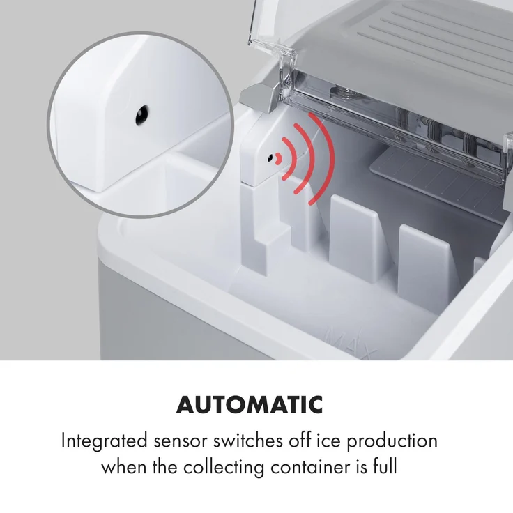 Klarstein Chillout Eiswürfelmaschine Bulleteis 12kg/24h Wassertank: 1,5 l – Bild 7