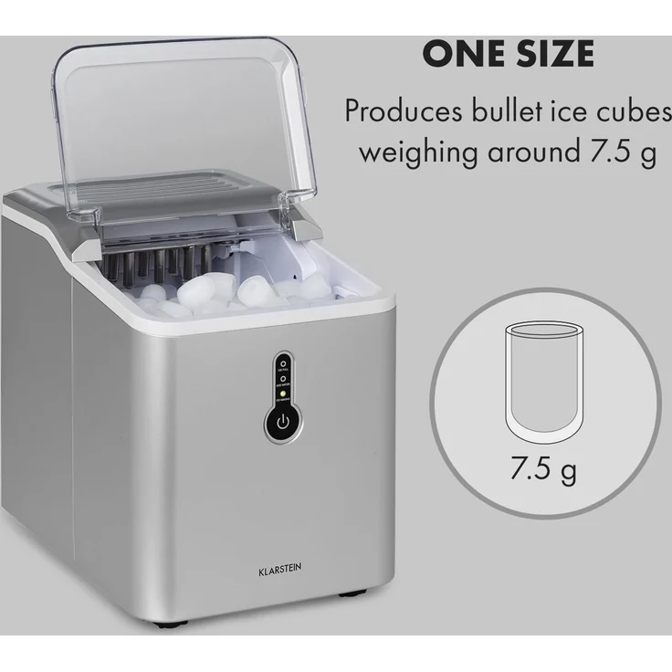 Klarstein Chillout Eiswürfelmaschine Bulleteis 12kg/24h Wassertank: 1,5 l – Bild 3