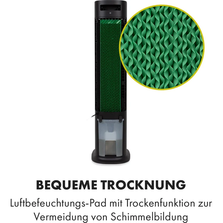 Klarstein 10035817 Skytower Grand Smart Luftkühler 80W 480 m³-h 8 Liter mobil Schwarz - Preisvergleich – Bild 5
