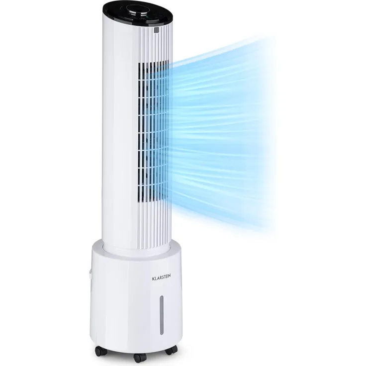 Klarstein 10035833 Waterfall Luftkühler 45 W 4 Liter 2 Kühlakkus mobil weiß