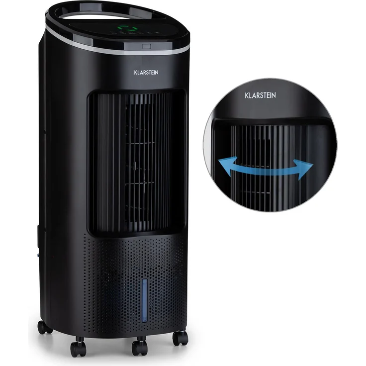 Klarstein 10035785 IceWind Plus mobiler Luftkühler Ventilator Luftbefeuchter Luftreiniger 330 m³-h, 49 Watt , 7 Liter, 4 Geschwindigkeiten, 3 Modi, Oszillation – Bild 1