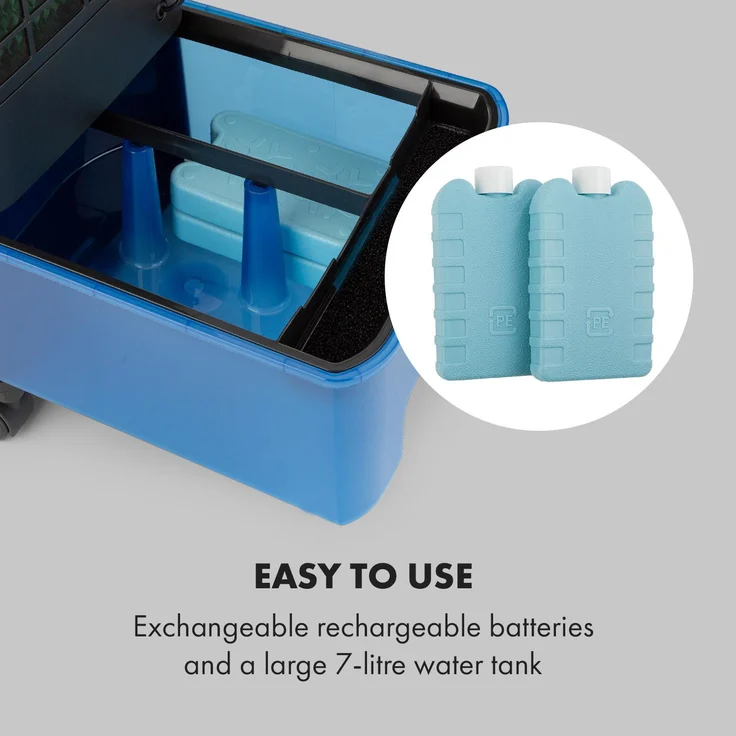 Klarstein 10035785 IceWind Plus mobiler Luftkühler Ventilator Luftbefeuchter Luftreiniger 330 m³-h, 49 Watt , 7 Liter, 4 Geschwindigkeiten, 3 Modi, Oszillation – Bild 6