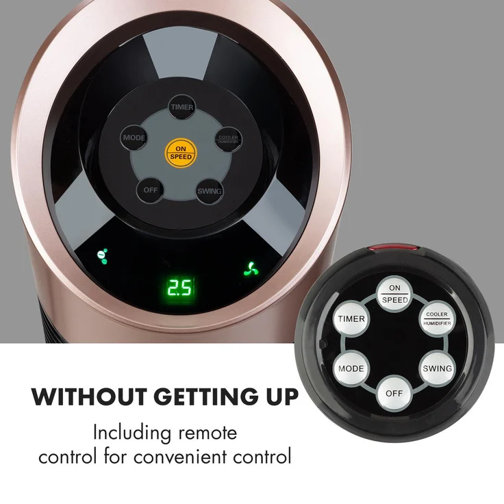 Klarstein 10029328 Skyscraper Ice mobiler Luftkühler Ventilator Luftbefeuchter Luftreiniger 210 m³-h, 6 Liter, 30 Watt, 3 Geschwindigkeiten, Oszillation – Bild 7