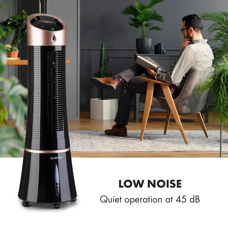Klarstein 10029328 Skyscraper Ice mobiler Luftkühler Ventilator Luftbefeuchter Luftreiniger 210 m³-h, 6 Liter, 30 Watt, 3 Geschwindigkeiten, Oszillation – Bild 6