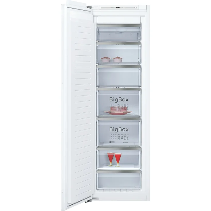 Neff GI7813CF0 Gefrierschrank, Einbau, weiß, NoFrost, Breite 55.8 cm, Energieklasse F – Bild 6