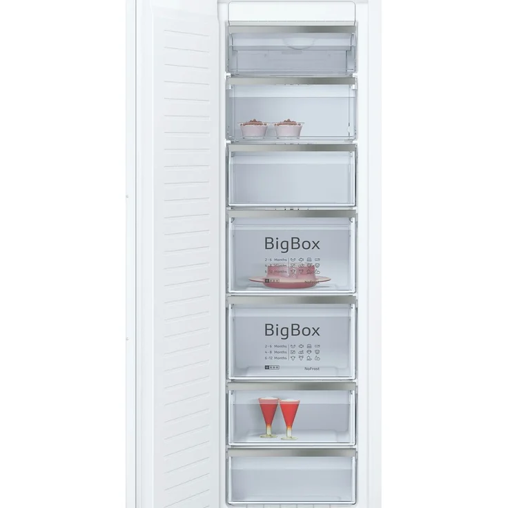 Neff GI7813CF0 Gefrierschrank, Einbau, weiß, NoFrost, Breite 55.8 cm, Energieklasse F – Bild 9