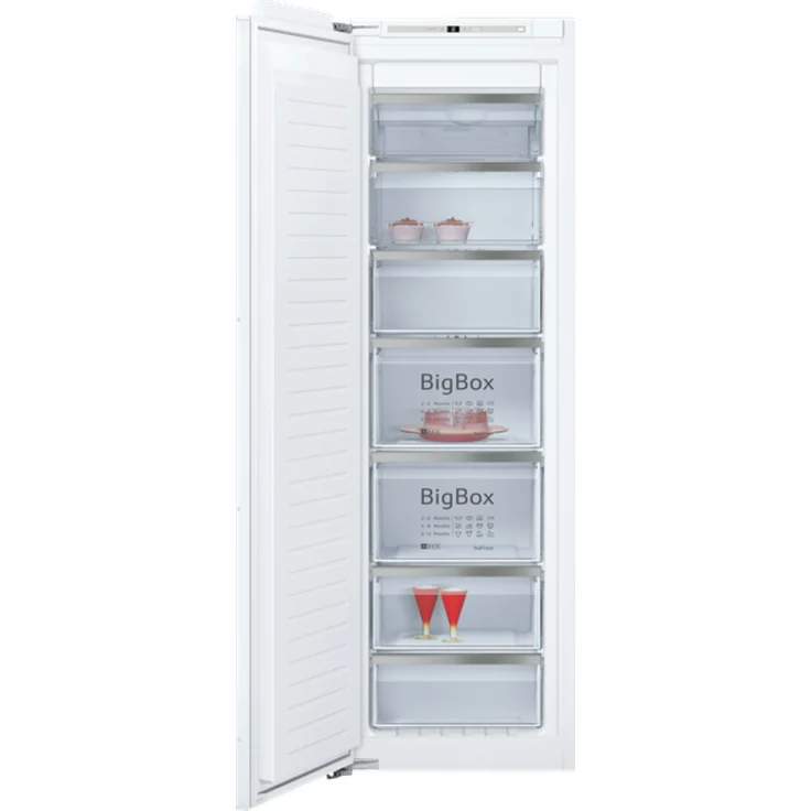 Neff GI7813CF0 Gefrierschrank, Einbau, weiß, NoFrost, Breite 55.8 cm, Energieklasse F – Bild 2