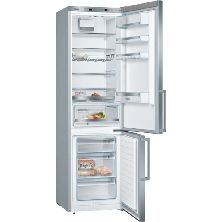 Bosch KGE398IBP Kühl-Gefrierkombination, freistehend, silber, Schnellgefrieren, LED, Abtauautomatik, Breite 60 cm, Energieklasse B – Bild 2