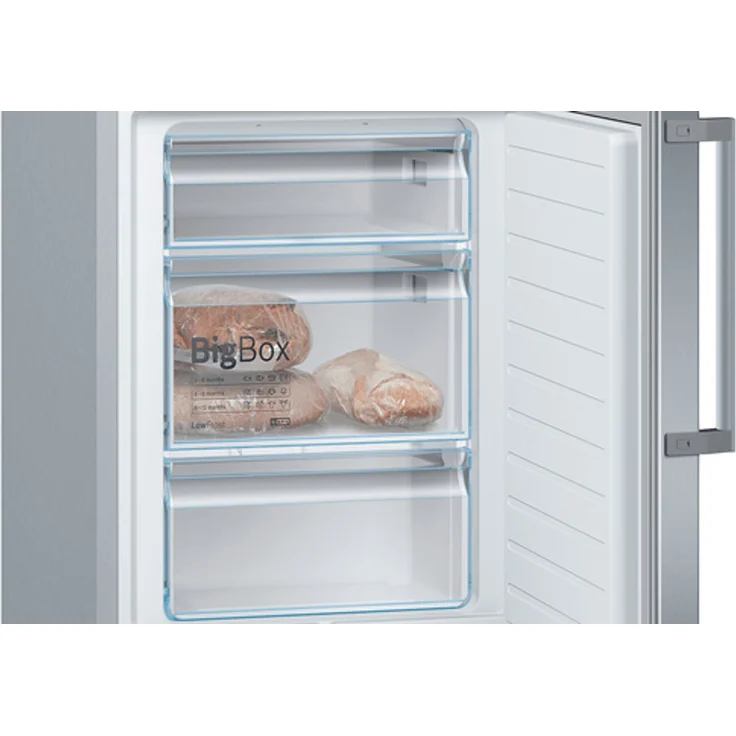 Bosch KGE398IBP Kühl-Gefrierkombination, freistehend, silber, Schnellgefrieren, LED, Abtauautomatik, Breite 60 cm, Energieklasse B – Bild 5