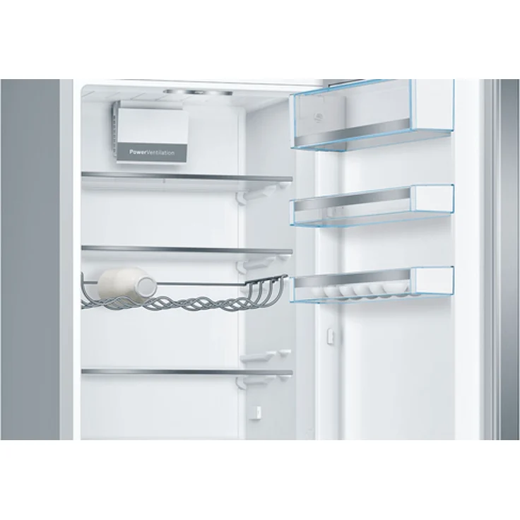 Bosch KGE398IBP Kühl-Gefrierkombination, freistehend, silber, Schnellgefrieren, LED, Abtauautomatik, Breite 60 cm, Energieklasse B – Bild 4