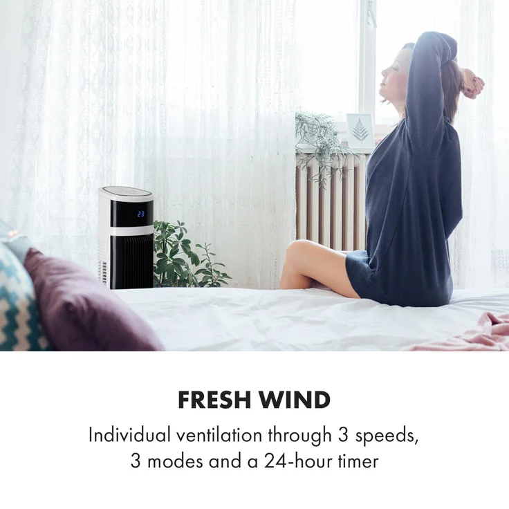 Icetower Smart Standventilator 45 Watt App-Steuerung Schwarz / weiß – Bild 5