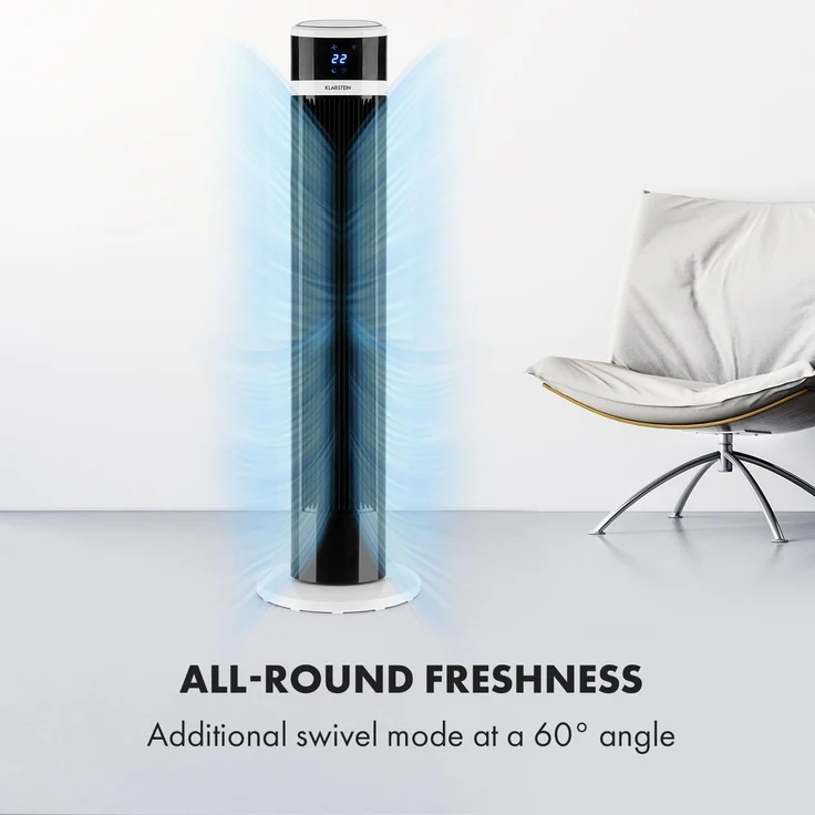 Icetower Smart Standventilator 45 Watt App-Steuerung Schwarz / weiß – Bild 7