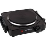 Grafner KP10878 Kochplatte einzel 1000 Watt mit klappbaren Griffen Schwarz 