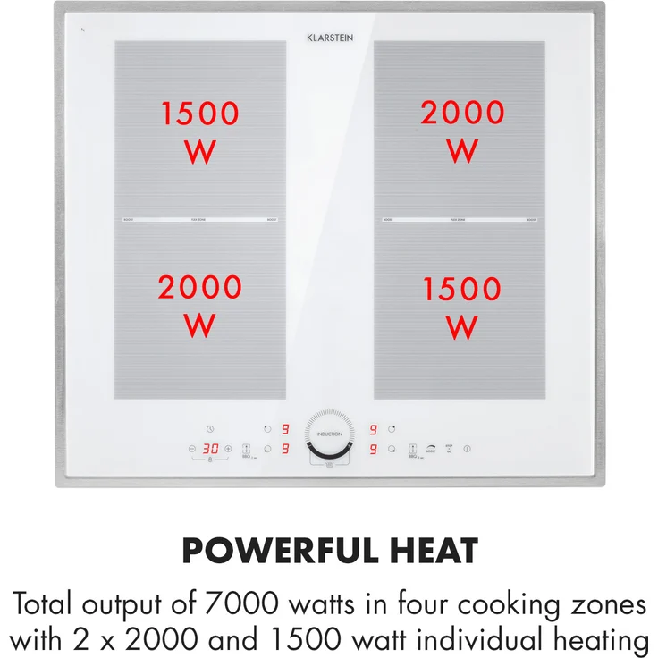 Klarstein Delicatessa 60 Prime Induktionskochfeld 4 Zonen 7000W Timer – Bild 4