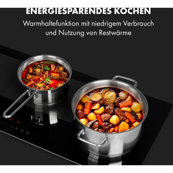 Klarstein Delicatessa 90 Slim Einbaukochfeld Induktion 4 Zonen 7000W Autark – Bild 7