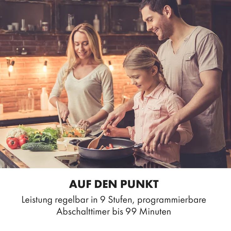 Klarstein Delicatessa 90 Slim Einbaukochfeld Induktion 4 Zonen 7000W Autark – Bild 5