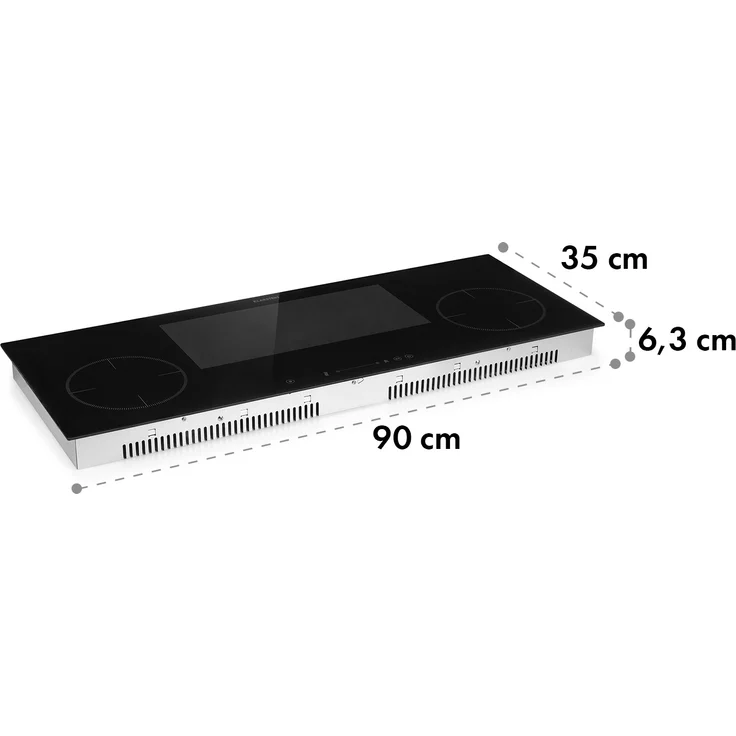 Klarstein Delicatessa 90 Slim Einbaukochfeld Induktion 4 Zonen 7000W Autark – Bild 9