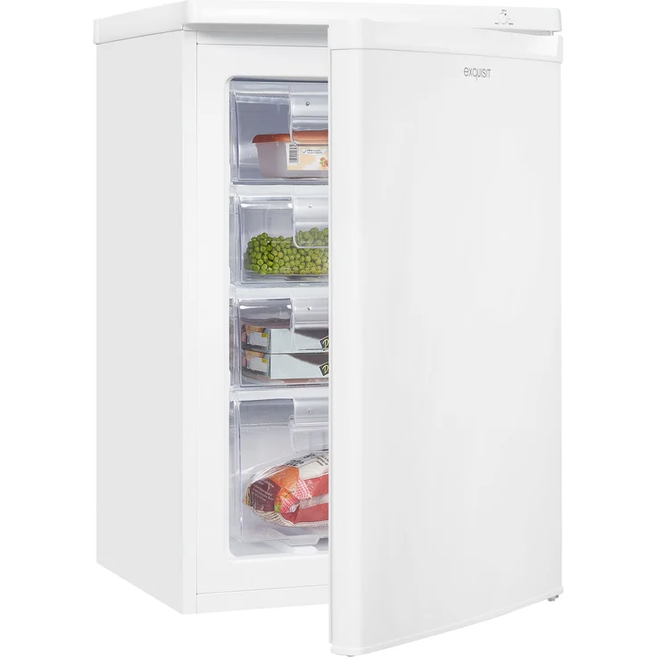 Exquisit GS80-040E Gefrierschrank, freistehend, weiß, Lagerzeit bei Störung 12 h, Breite 55 cm, Energieklasse E – Bild 4
